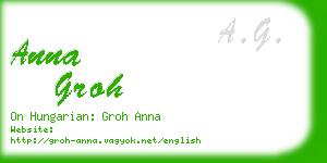 anna groh business card